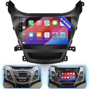 8 Core 4+64GB for Hyundai Elantra 2014-2016 Android 15 Car Stereo Wireless Apple Carplay, 9 Inch IPS Touchscreen Car Radio 59UI GPS Navigation WiFi 32EQ DSP Backup Camrea