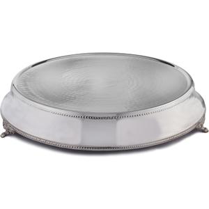 Elegance Round Tapered Wedding Cake Stand/Plateau, Silver, 18-Inch