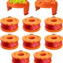 10 Pack Trimmer Spool Line for Worx,(WA0010)Replacement Trimmer Spool Line for Worx,Trimmer Line Refills 0.065 inch for Worx,Suitable for Worx String Trimmers(8 Pack Grass Trimmer Line,2 Trimmer Cap)