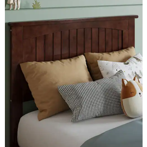 Nantucket Walnut Brown Twin Solid Wood Panel Headboard
