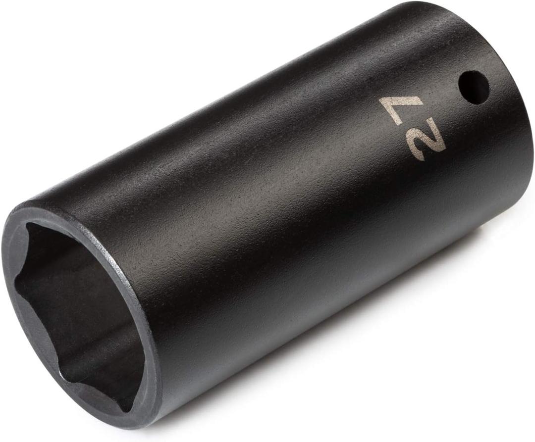 TEKTON 1/2 Inch Drive x 27 mm Deep 6-Point Impact Socket | SID23127