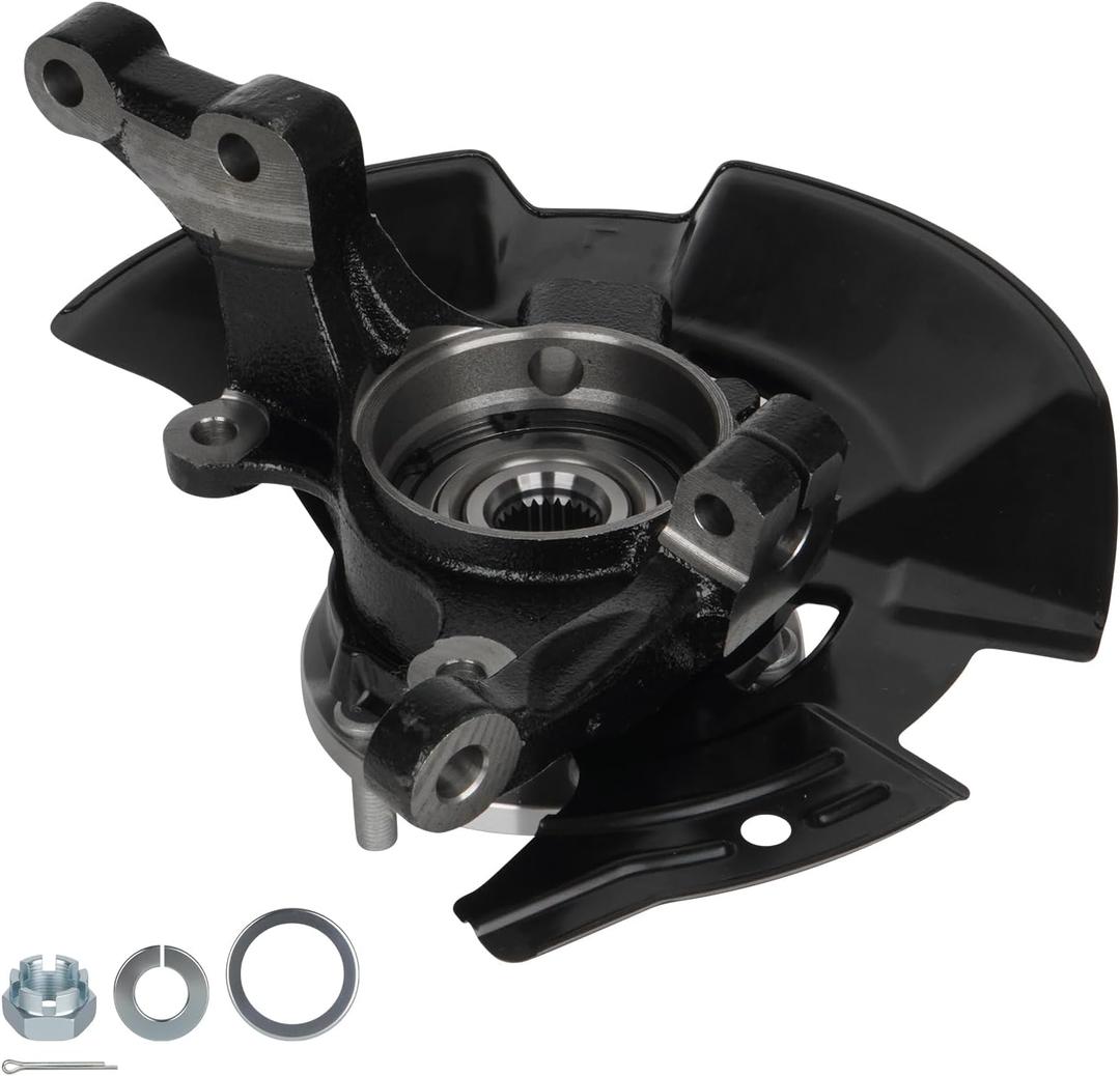 Front Left Steering Knuckle & Wheel Bearing Hub Assembly for 2011-2013 Hyundai Sonata L4 2.4L, w/o Sport Suspension, Driver Side
