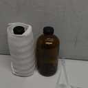 2pcs 16oz Amber Glass Boston Round Bottles with Air Tight Seal Phenolic Poly Cone Caps.Perfect Glass Containers for Secondary Fermentation,Storing condiment,Homemade Essential Oils,plant,kitchen