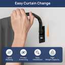 ENJOYBASICS 30-129" Wrap Around Curtain Rod, Quick Curtain Change, Black