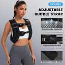 Weighted Vest Woman - 5lb/6lb/8lb/12lb/16lb/20lb/25lb/30lb Womens Weight Vest for Walking, Strength Training Weight Vests for Men, Reflective Stripe Fitness Vest for Workout Running Jogging (Black)