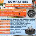 Replacement Blade for Ninja Blender Compatible with Foodi Power Blender SS100 SS101 SS101C SS150 SS151 SS300 SS350 SS351 SS351TGT CO351B CO101B Stainless Steel Replacement Blades 7 Fin Male 3.9"