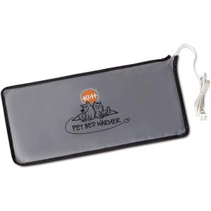 K&H Pet Products Pet Bed Warmer, Turn Any Pet Bed Into a Heated Cat or Dog Bed, Waterproof Indoor Heated Warming Pad Insert, Automatic Temperature, Safety Listed - Large 24.5 X 11.75in Gray