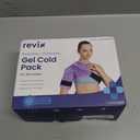 REVIX Shoulder Ice Pack Reusable Gel Ice Wrap for Shoulder Fatigue, Promotes Post-Workout Recovery, Cold Therapy Compression for Man and Women, Purple