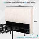 Universal Chenille Boneless Queen Headboard, Modern Compression Upholstered Bed Headboard | No Assembly Required | 5.8" Thickened Freestanding Design, 62.2W x 43.5H x 5.8D, Off-White | No Assembly Required, Chenille Material