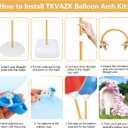 Balloon Arch Kit, Bendable 8FT and 6FT Balloon Arch Stand with Base and Manual Pump, Ballon Arch Stand Kit for Birthday Wedding Baby Shower Holiday Graduation Party Decoration(GOLDEN)