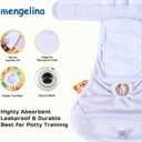 Washable Dog Diapers Female 3 Pack Reusable Highly Absorbent Doggie Diapers, Premium Puppy Diapers, Durable Leak-Proof Dot Doggy Diapers for Period Heat Incontinence Potty Training, M