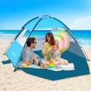 COMMOUDS Beach Tent Sun Shade for 3/4/6/8 Person, UPF 50+ Beach Sun Shelter Canopy Tent, Lightweight, Easy Set Up and Carry
