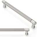 10 Pack Brushed Satin Nickel Knurled Cabinet Pulls 7.5 Inch(192mm) Kitchen Cabinet Handles Cabinet Hardware Drawer Pulls