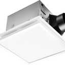 Tech Drive Bathroom Exhaust Fan with Light, 110 CFM, Super Quiet 1.2 Sone Bathroom Fan with Light,1000lm Dimmable 3CCT LED Light 3000K/4000K/5000K Selectable,Energy Star Ventilation Fan,White