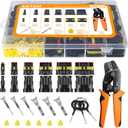 ANTOM 709PCS Water Proof Wire Connectors 43 Kits-1/2/3/4/5/6 Pin Automotive Electrical Connectors-with Ratcheting Wire Crimper-Waterproof Connectors for Wiring