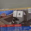 Trixie Velour Dog Stairs with Tread Steps - 4 Step Pet Stairs for Beds and Couches - Foldable with Additional Storage Space - Gray