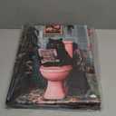 2 Pcs Funny Bathroom Cat Canvas Wall Art Black Cat Sitting on Toilet Reading Newspaper Bathe Paintings Pictures Wall Decor Poster Print Artwork for Toilet Washroom Home Decoration