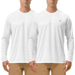 Roadbox Mens UPF 50+ UV Sun Protection Shirts Outdoor Long Sleeve SPF Rash Guard for Fishing Hiking Swimming Running, Size US M