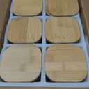 37 Oz Glass Storage Jars with Bamboo Lids - 6 Pack Clear Glass Canisters Square Airtight Stackable Ideal for Pantry Storage Containers Organizers Great for Storing Oats Coffee Beans Nuts