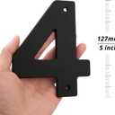 HASWARE Floating House Number Sign for Home - 5 Inch Modern Numerous Easy DIY Installation for Post Street (Black, 4)