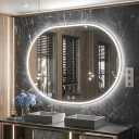 TETOTE 40 x 24 LED Backlit Vanity Mirror Bathroom, 3Color White/Warm/Natural,Anti-Fog Lighted Mirror, Dimmable,Wall Mounted