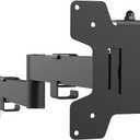 WALI Single Monitor Arm, Universal 3 Tier Arm Fully Adjustable Pole Mount Bracket for WALI Monitor Mounting System (001ARMXL), Black