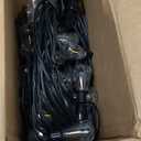 addlon 150FT(50FT*3) LED Outdoor String Lights Waterproof Patio Lights with 48 Shatterproof ST38 Replaceable Bulbs(3 Spare), Dimmable Outside Hanging Light Connectable for Porch, Backyard, 2200K