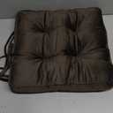 Vctops Soft Velvet Chair Pads with Ties Comfy Solid Seat Cushion for Dining Chairs, Office Chairs, Hardwood Floors (Coffee, 16"x16")