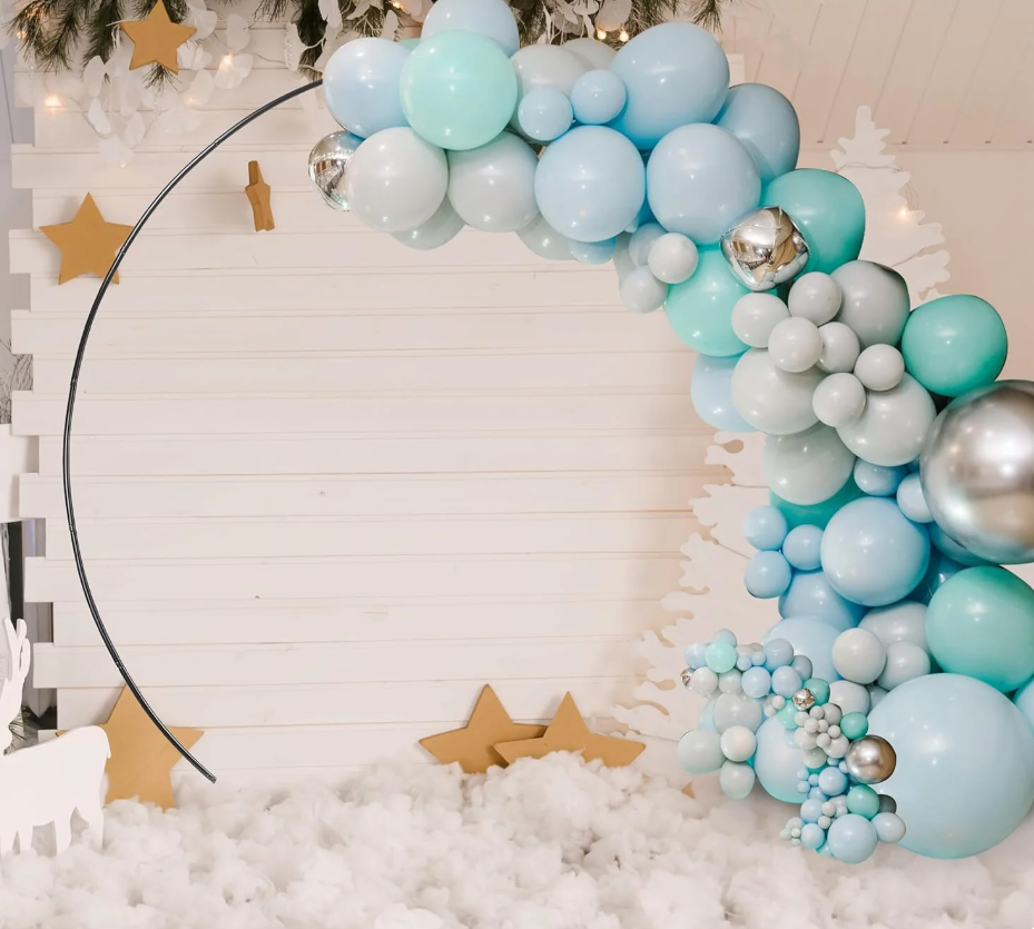Arch Stand, Balloon Arch Kit for Round Wedding Arch Flower Ring Stand Party Background Decoration Black