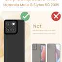 for Motorola Moto G Stylus 5G 2025 Love Heart Kickstand Case with 2X Screen Protector: Luxury Plated Gold Edge Slim Soft TPU Shockproof Protection Case for Moto G Stylus 5G 2025 (Black)