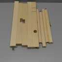 Christmas Stocking Holder Stand Freestanding Wooden Stocking Holder Stand with 4 Hooks, Christmas Stock Hanger Rack for Floor Natural Xmas Holiday Home