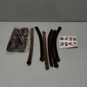 9PCS Heatless Hair Curler Velvet, Heatless Curls Overnight Hair Curlers to Sleep in, Overnight Rods Heatless Curls, Gentle Styling Tools Fit for All Hair Types-Brown