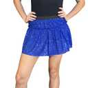 Rock City Skirts Sparkle Skirt for Running, Costume, or Party (Royal Blue, Small)