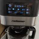 Ranbomer Coffee Maker with Grinder Built In, 10-Cup Grind and Brew Coffee Machine, Programmable with Brew Strength, Permanent Filter, Glass Carafe, 50oz Water Reservoir, Ideal for Home/Office, Black