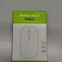 Wireless Mouse Chargeable Portable Silent USB-A and Type-C Dual Mode Wireless Mouse 3 Adjustable DPI for Laptop, Mac, Android, PC (Q23S Black) (Black)