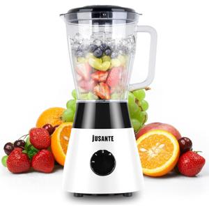 Blender for Smoothies, Small Blender with 500W Motor for Milkshake Desserts Nut Butter, Cocktails Sauces (White)