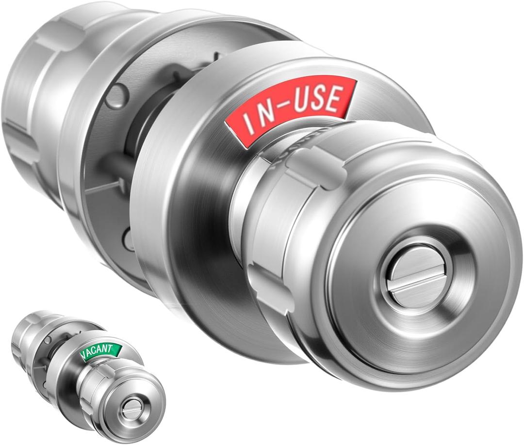 BrightRow Commercial Bathroom Door Handle with Indicator Lock Privacy Door Handle Vacant Occupied Commercial Lock for Public Restroom Bathroom Office Bedroom