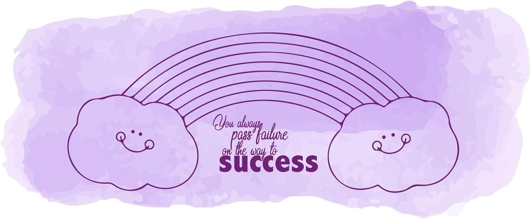 Children On The Way to Success Adorable Quote Wall Decal Decoration Beautiful Little Rainbow and Happy Clouds Wall Dcor Lasts Years and Easily Removable - Size: 40 in(W) x 16 in(H)