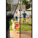 Flux Phenom Magnetic Screen Door - Bugs Out, Breeze in - 9min Install Auto-Sealing Heavy Duty Double Stitched Mesh, 52 Magnets, Hands Free Sliding & Patio Doors Net, Pet & Kid Friendly, 38 x 84 Inch