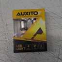 AUXITO 1156 LED Bulbs Amber Yellow 400% Super Bright 7506 BA15S P21W LED Bulb with Projector for Front Rear LED Turn Signal Bulb DRL Marker Blinker Parking Lights, Pack of 2