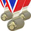 Remuuly 30 Pcs Gold Medals Bulk 2'' Basketball Soccer Baseball Volleyball Football Lacrosse Kickball Cheer Bowling Trophy Medals for Awards for Sports Participation Winner Gift