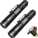 WUBEN L50 Tactical Flashlight, 1200 High Lumens Flashlight Rechargeable, LED Flash Light IP68 Waterproof with 5 Mode, EDC Handheld Flashlight for Home Camping Emergencies, Tool Gifts for Men (2PCS)