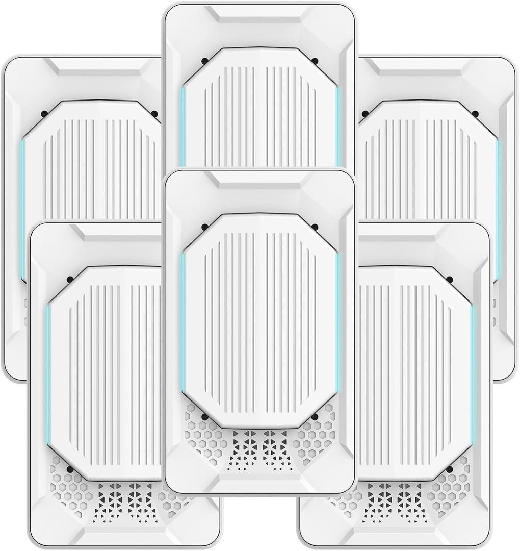 2026 Upgraded Plug in Air Purifiers Air Ionizers for Dust Mites, Odor Eliminator for Home with Negative Ion Generator, Quiet Portable Air Freshener Plug In for Bedroom,Office,Smoke,Dust (6Pack)