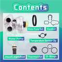 Aluminum Water Pump Kit Compatible with Audi A3 A4 A5 A6 Q3 Q5 TT A4 Allroad & VW Passat Jetta Golf CC T-iguan GTI Eos Beetle 2.0T TSI EngineOE 1312460 06H121026DR 06H121026AF 06J121026R Set of 9