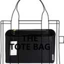 ZTUJO Purse Organizer Insert For Handbags, Silky Touching Bag Organizer Insert With Bottle Holder, Perfect for Speedy, Neverfull, Tote,ONTHEGO,Artsy,Handbag and More (Slender Medium, Silky Black)