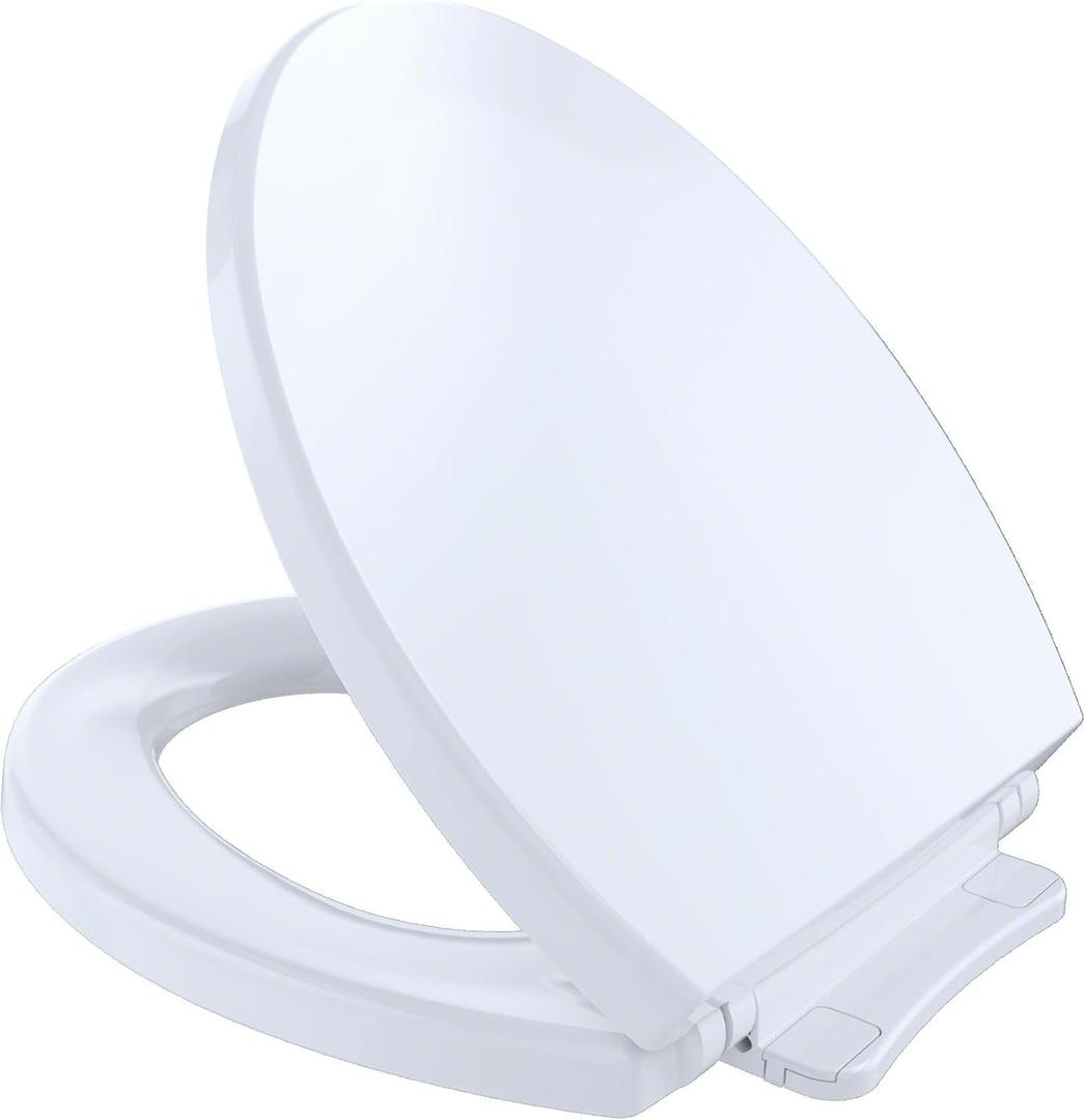 TOTO SoftCloseSlow Close Round Toilet Seat and Lid,Cotton White - SS113#01