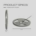 HulkFit 1 inch or 2 inch Cast Iron Weight Plate Set with Multi-Grip Handles and Enamel Coated for Barbells & Strength Training - Grey