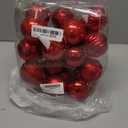 Hicarer 24 Pieces Christmas Ball Ornaments Shatterproof Christmas Decorations Tree Balls for Tree Ornaments Holiday Wedding Party Decoration Hooks 2.36 Inch, 6 Styles (Red)