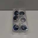 Navy Blue Shower Curtain Hooks Set of 12 Rustproof Metal Decorative Shower Hooks for Curtains Rods Solid Color Shower Curtain Rings for Bathroom Living Room Bedroom (1.45x1.45x1.1 Inches)