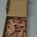 12 Pieces Deer Figurines Toy Realistic Deer Family Figurines Forest Animals Figures Miniature Woodland Creatures Miniature Cake Toppers for Christmas Birthday Party Bridal Shower